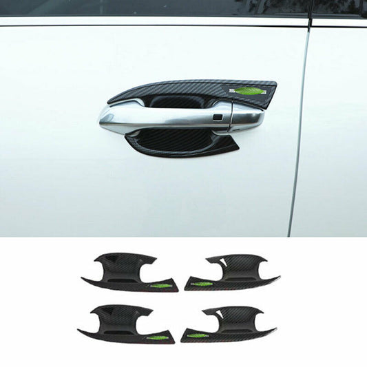 for Kia Seltos 2020-2023 Carbon Fiber Exterior Side Door Bowl Molding Cover Trim