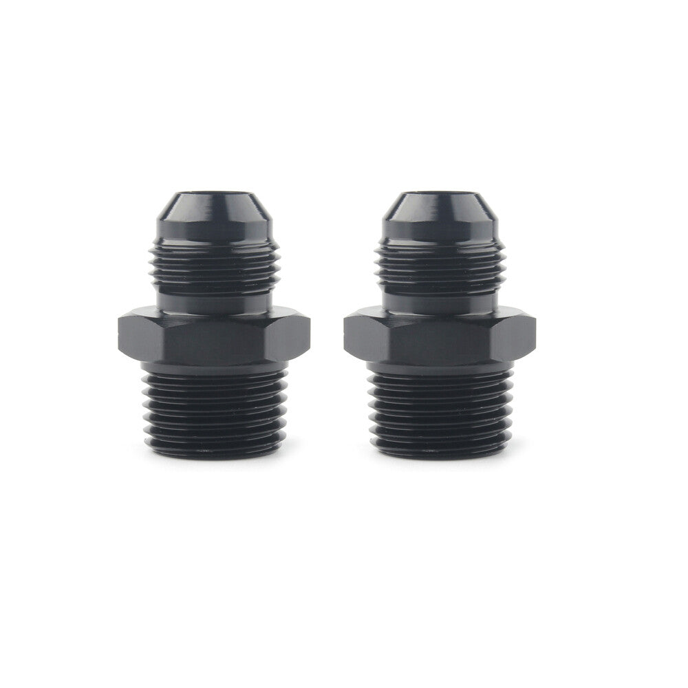 1-Piece Straight Adapter 8AN to 1/2 NPT Accessories, Black Aluminum Premium Material