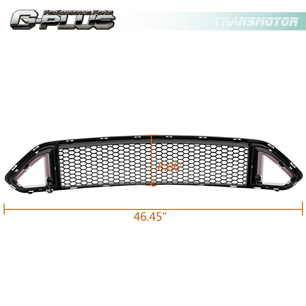 Fits 18-21 for Mustang Grille with DRL Yellow Turn Signal White LED Light - v