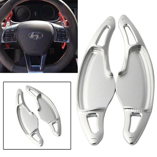 Silver Steering Wheel Shift Paddle Gear Shifter Extension for Hyundai Sonata 9 Q