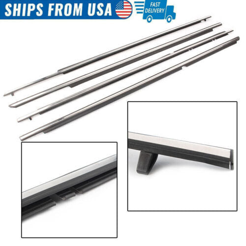 4x Window Weatherstrip Moulding Trims Door Belts Seal Fit for Toyota for Camry 2007-2011