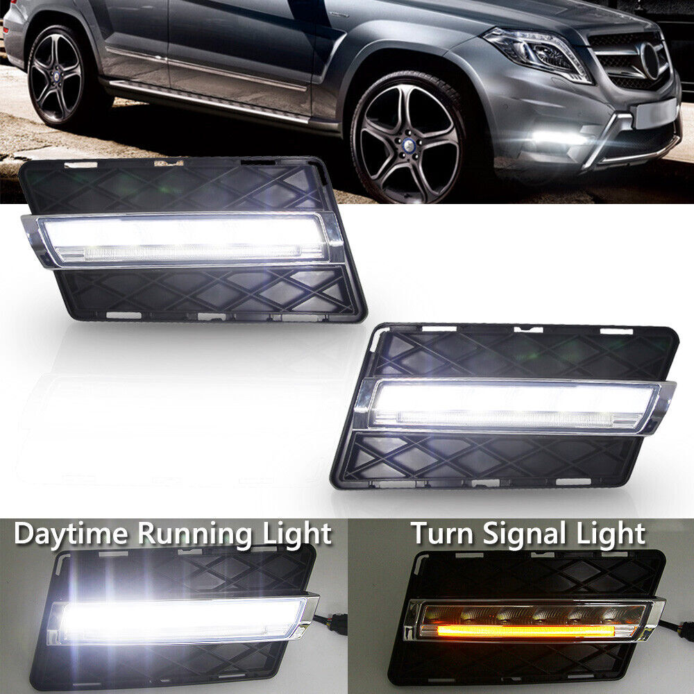 for Benz GLK 300-500 W204 2008-2012 LED DRL Daytime Running Light Drive Fog Lamp