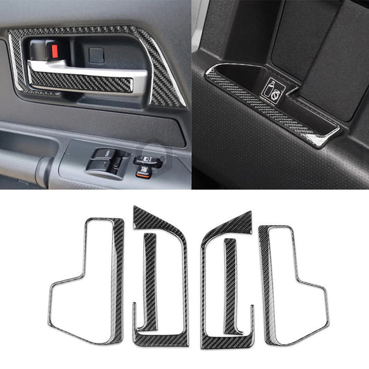 6¡ÁCarbon Fiber Interior Door Handle Panel Trim Kit For Toyot@ FJ Cruiser 2007-21