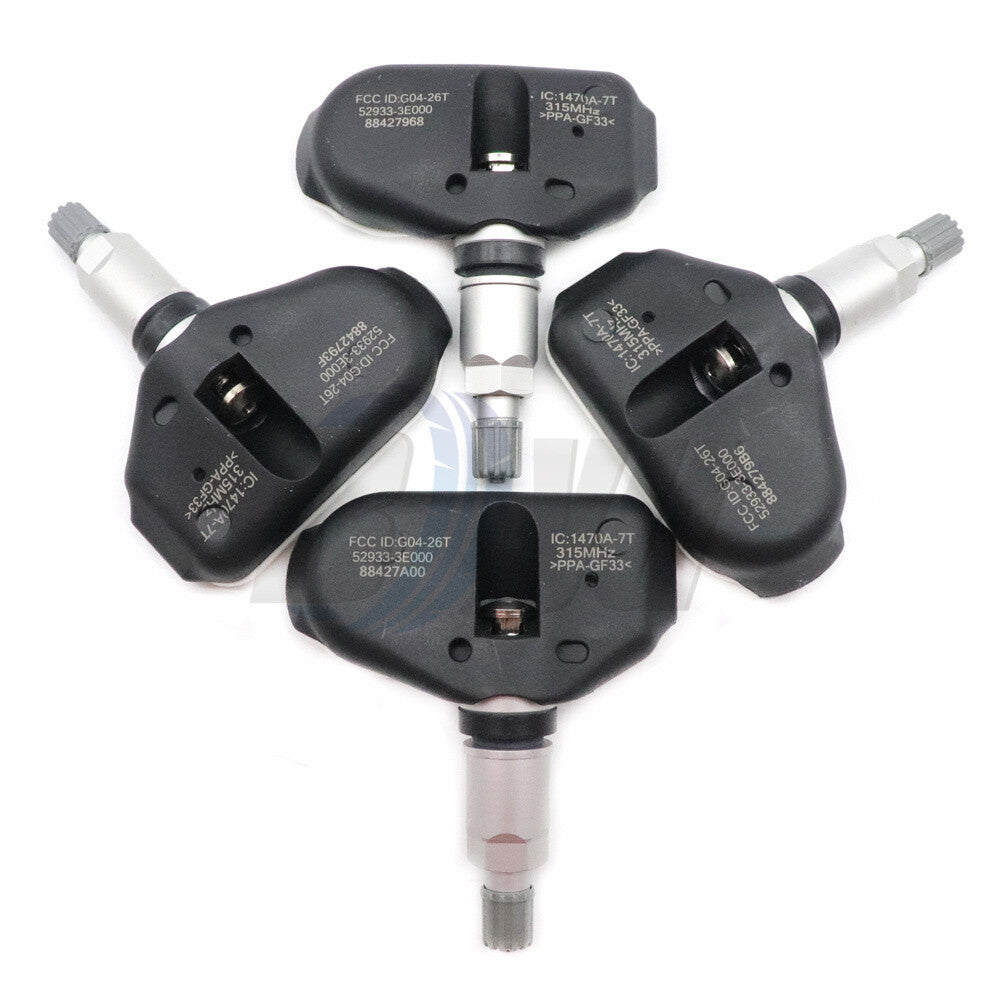 Tire Pressure Monitoring System (TPMS) Sensors for Hyundai Sonata and for Kia New Model 52933-3E000 (4 Pieces)