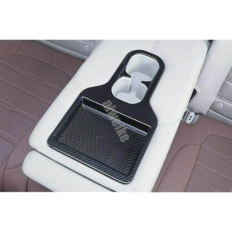 for Honda CR-V 2017-2021 Carbon Fiber Look Rear Water Cup Panel Cover Trim