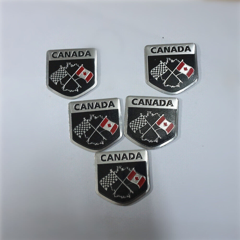 5x New CANADA Flag Small Metal Sticker Emblem Badge Decal Engine Car Limited 4x4