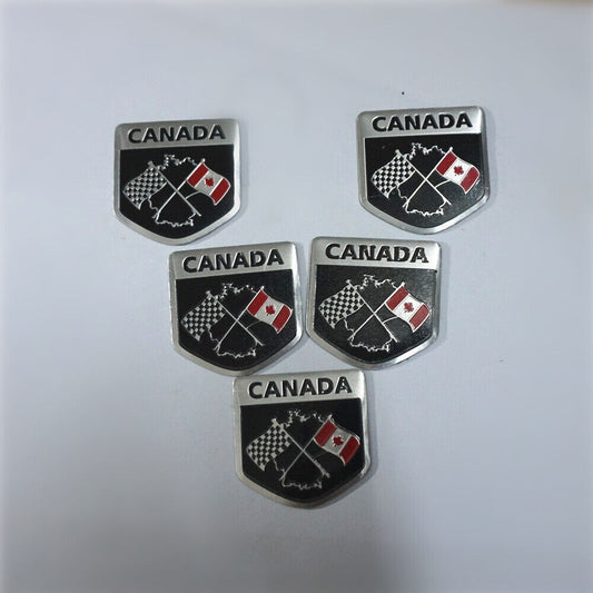 5x New CANADA Flag Small Metal Sticker Emblem Badge Decal Engine Car Limited 4x4
