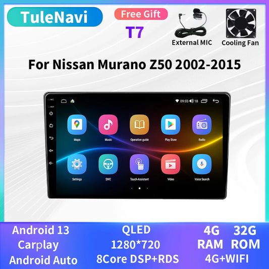 Car Radio for Nissan Murano Z50 2002-2015 CarPlay Multimedia Player GPS Screen
