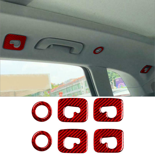Red Carbon Fiber Interior GPS Navigation Panel Trim Cover for Camry TypeB v