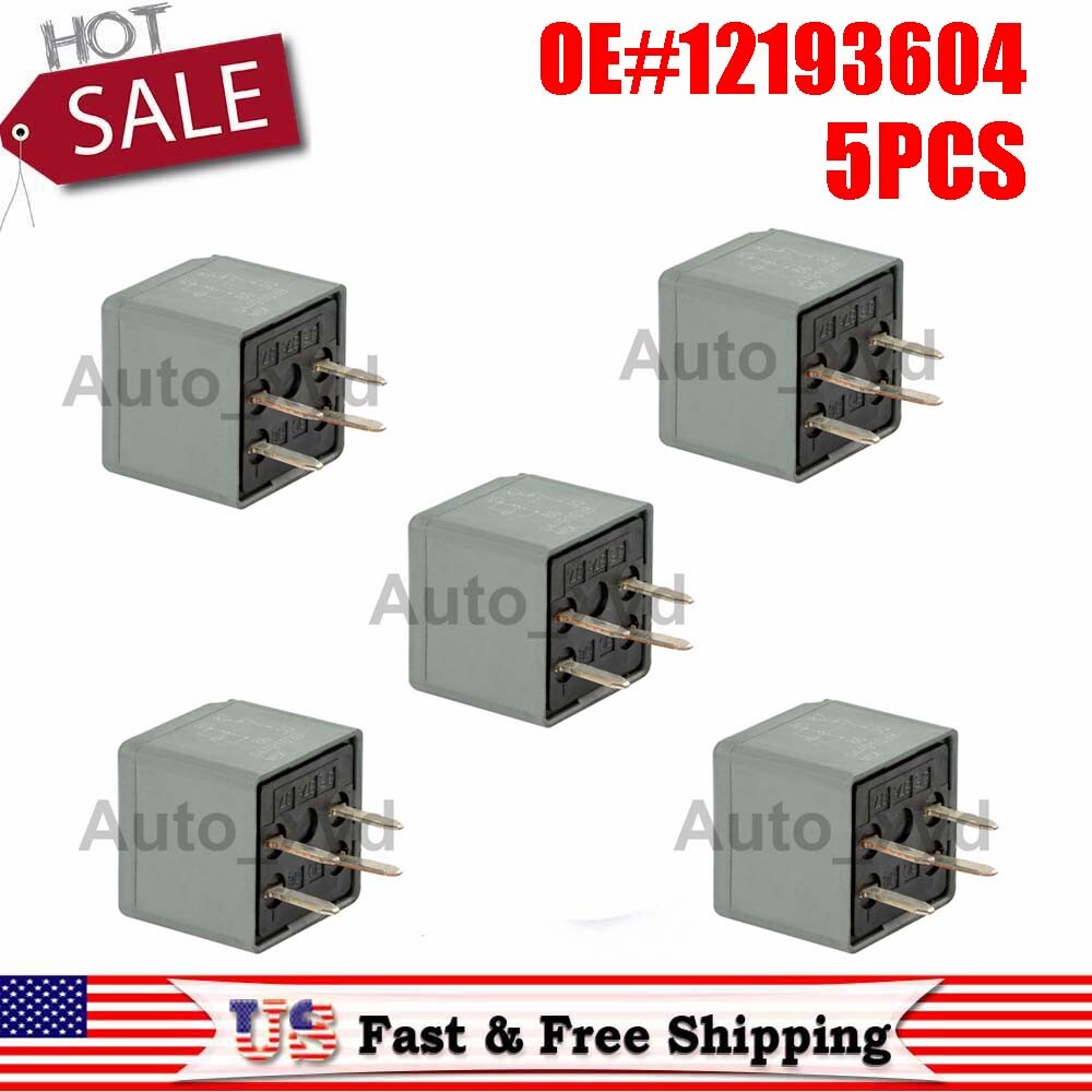 5x 4-Pins Relay Starter 12193604 for BUICK LACROSSE LESABRE LUCERNE for CADILLAC