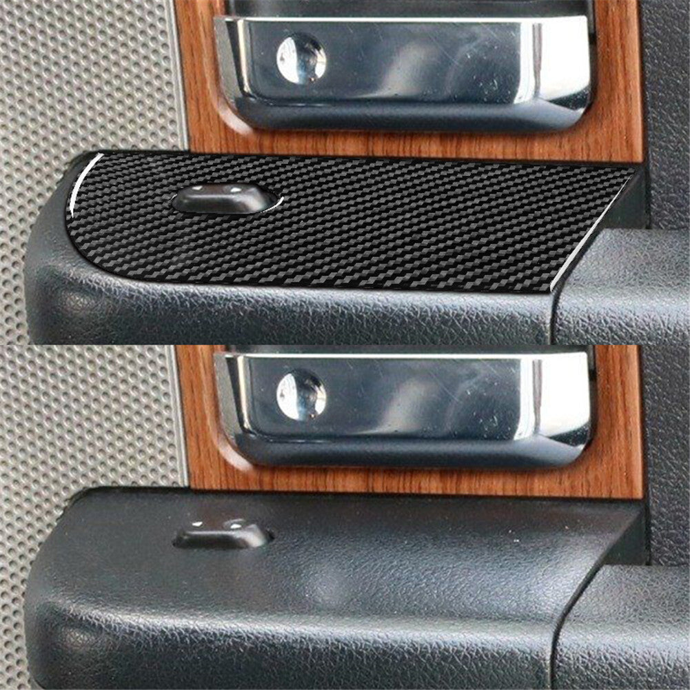 4Pcs Carbon Fiber Out Door Handle Frame Cover Trim For Rogue 2014-2016 v