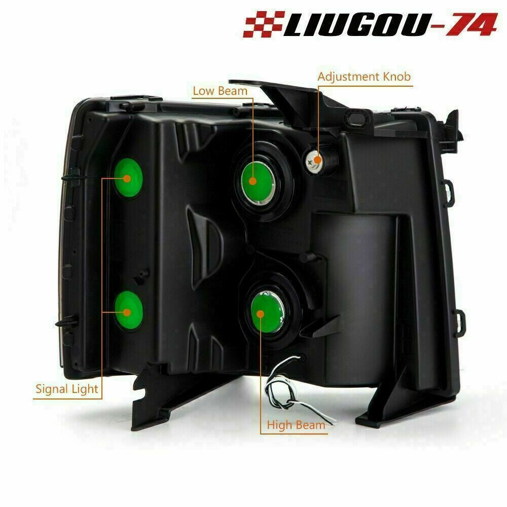 Suitable for 07-14 Silverado Chrome/Smoke LED Strip DRL Signal Lights