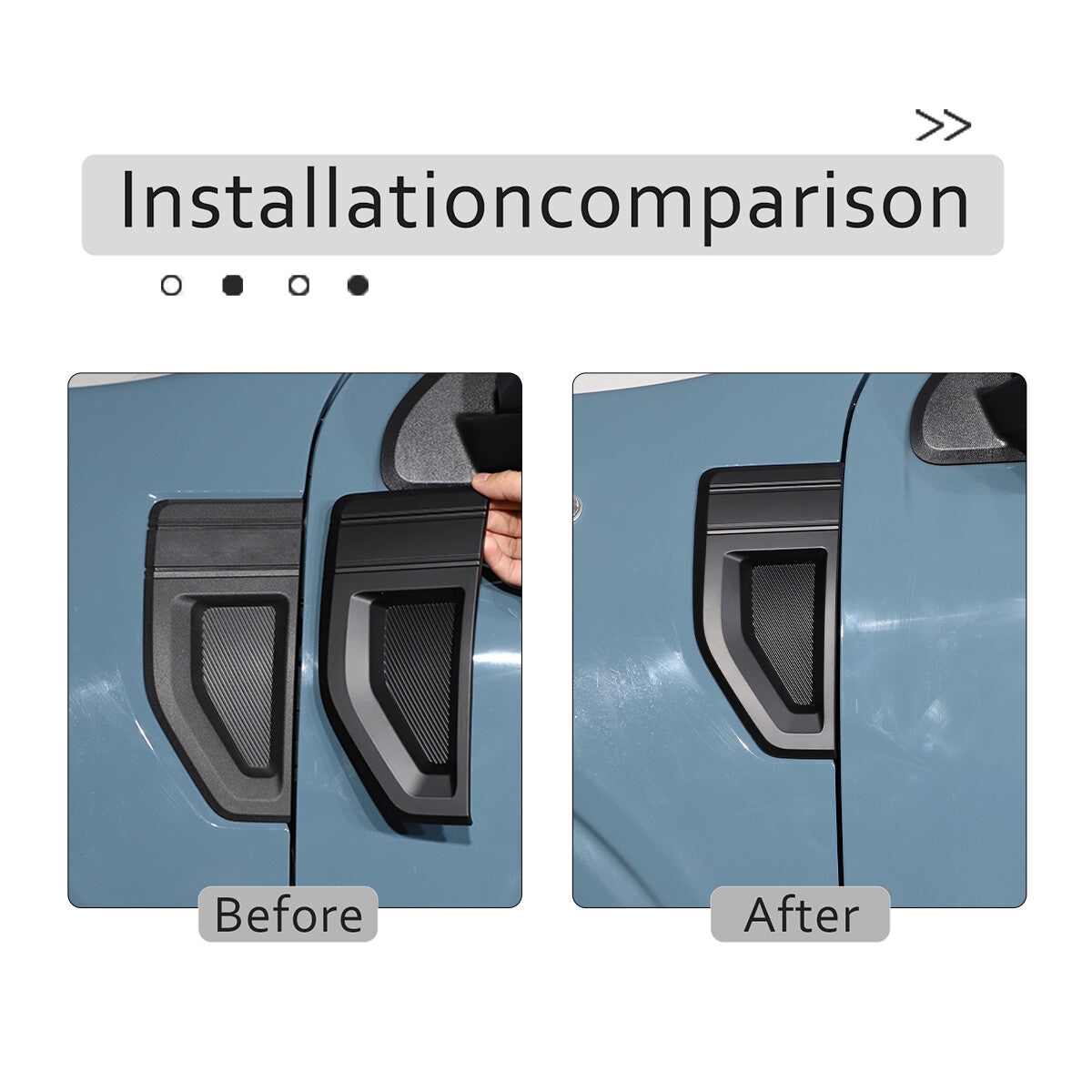 Matte Black Front Side Fender Vent Cover for Maverick 2022-2023 n