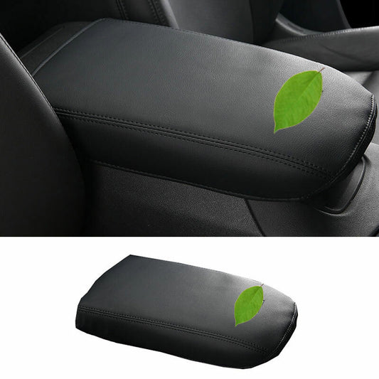 for Cadillac XTS 2013-17 Black PU Leather Central Console Armrest Box Cover Trim
