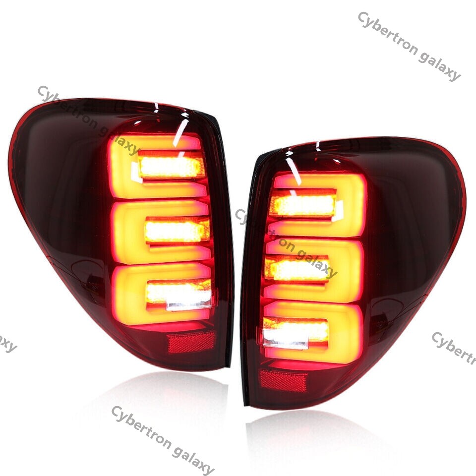 Red-lens LED taillights and brake lights for Mitsubishi L200 Triton 2005-2014