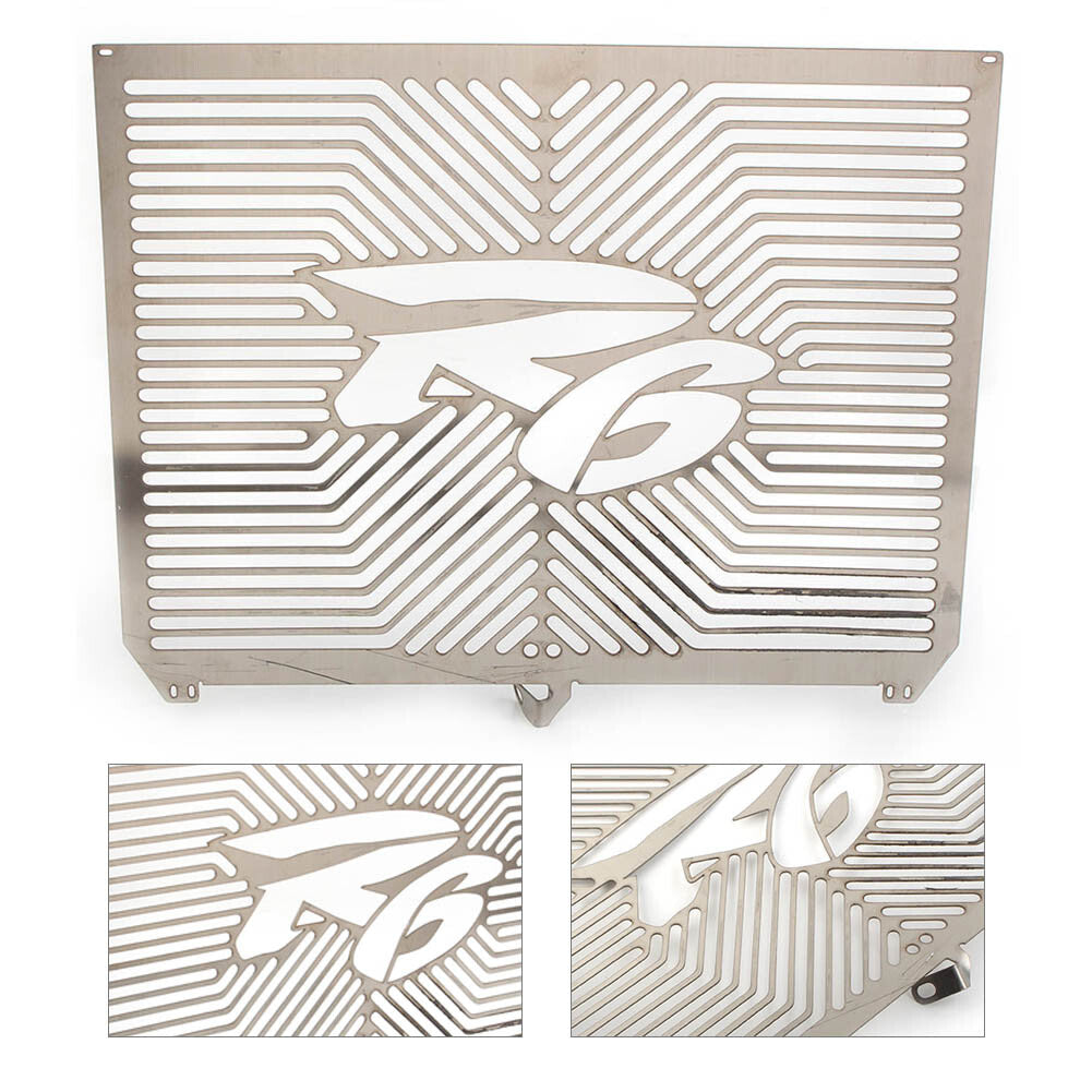 Fit for YAMAHA YZF-R6 2017-2020 Silver Radiator Grille Guard Shield Cover Protective Q