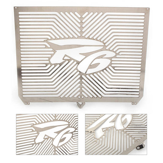 Fit for YAMAHA YZF-R6 2017-2020 Silver Radiator Grille Guard Shield Cover Protective Q