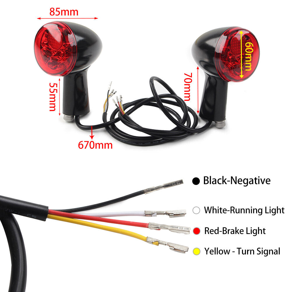 for Harley Sportster XL Rear Turn Signals Integrated Brake Running Light LED Q