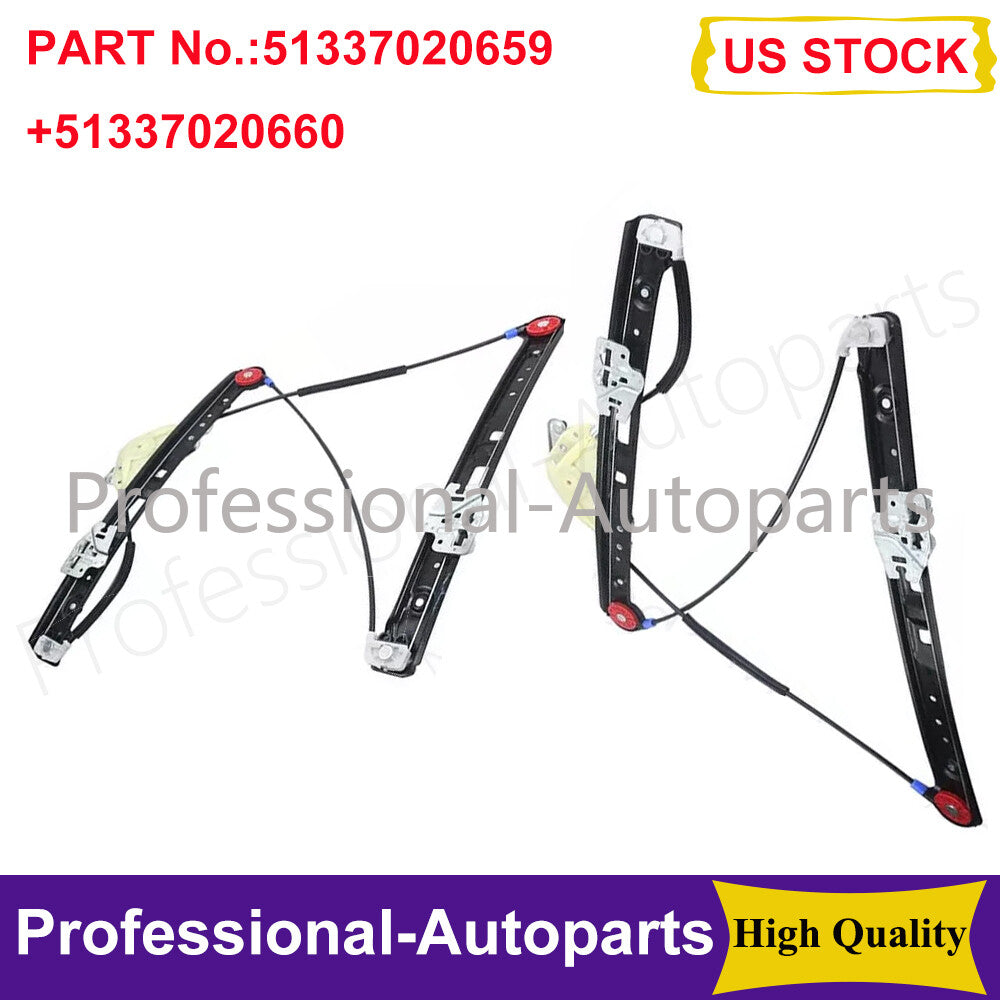 1Pair Front L&R Window Regulator for BMW E46 320i 325i 328i 99-2005 51337020659 Q