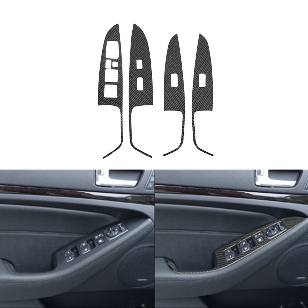 Red Carbon Fiber Gear Shift Surround Frame Cover Trim for Chrysler 200 2011-2014 v