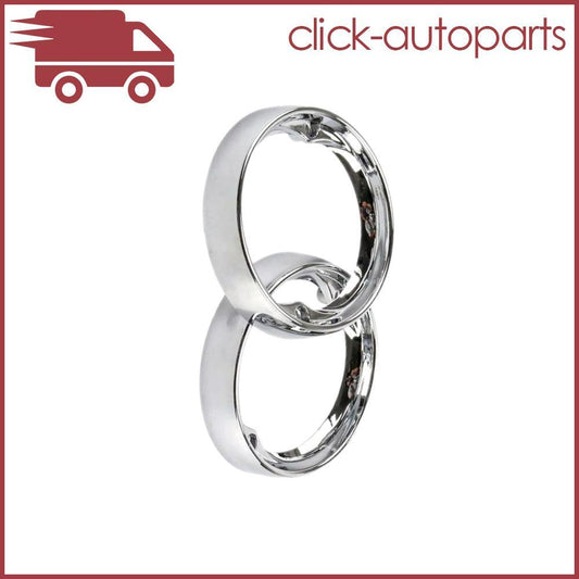Set of 2 Chrome Bezel Smoke Lens Trim Ring for Harley Touring Electra Glide Road Q