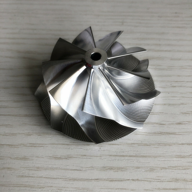 K04 9+0 Blade High-Performance Turbine Compressor Wheel of Aluminum 2618/Burnt