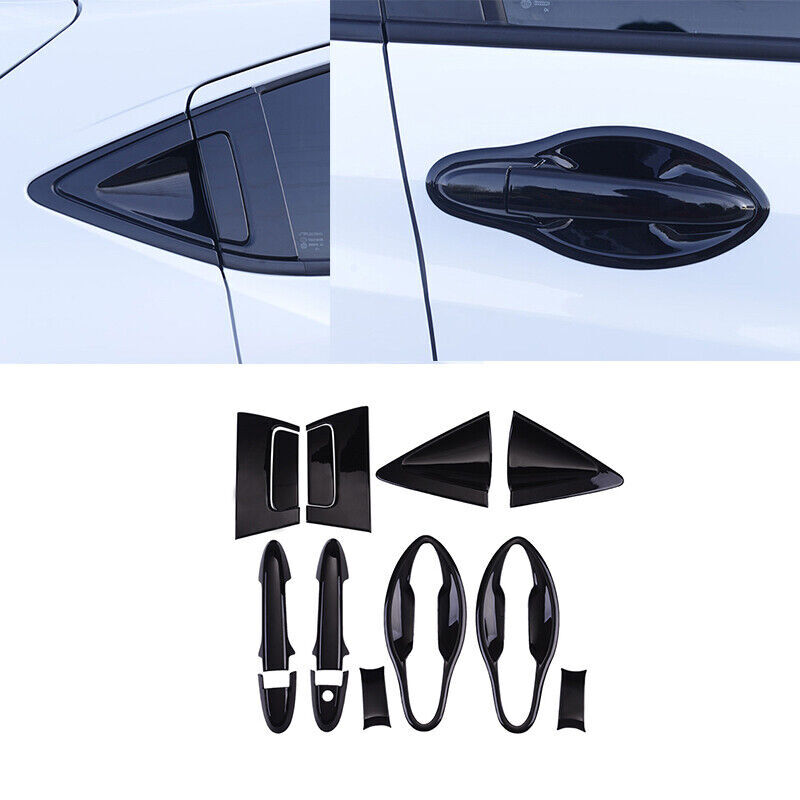 For 2016-2022 for Honda HR-V HRV Glossy Black Door Bowl Cup Handle Cover Trim 14PCS