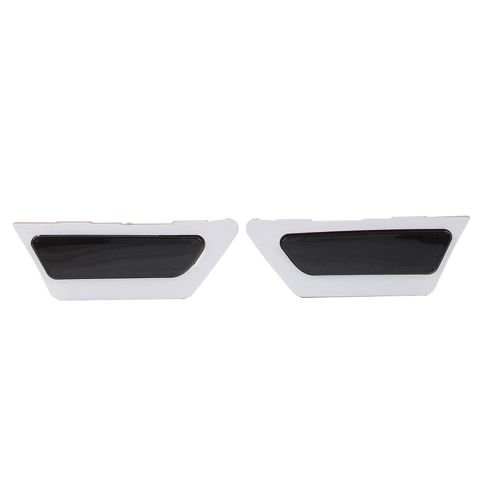 1 Pair Front Bumper Reflector Side Marker Lights Black for Audi A4 B9 2017-2019