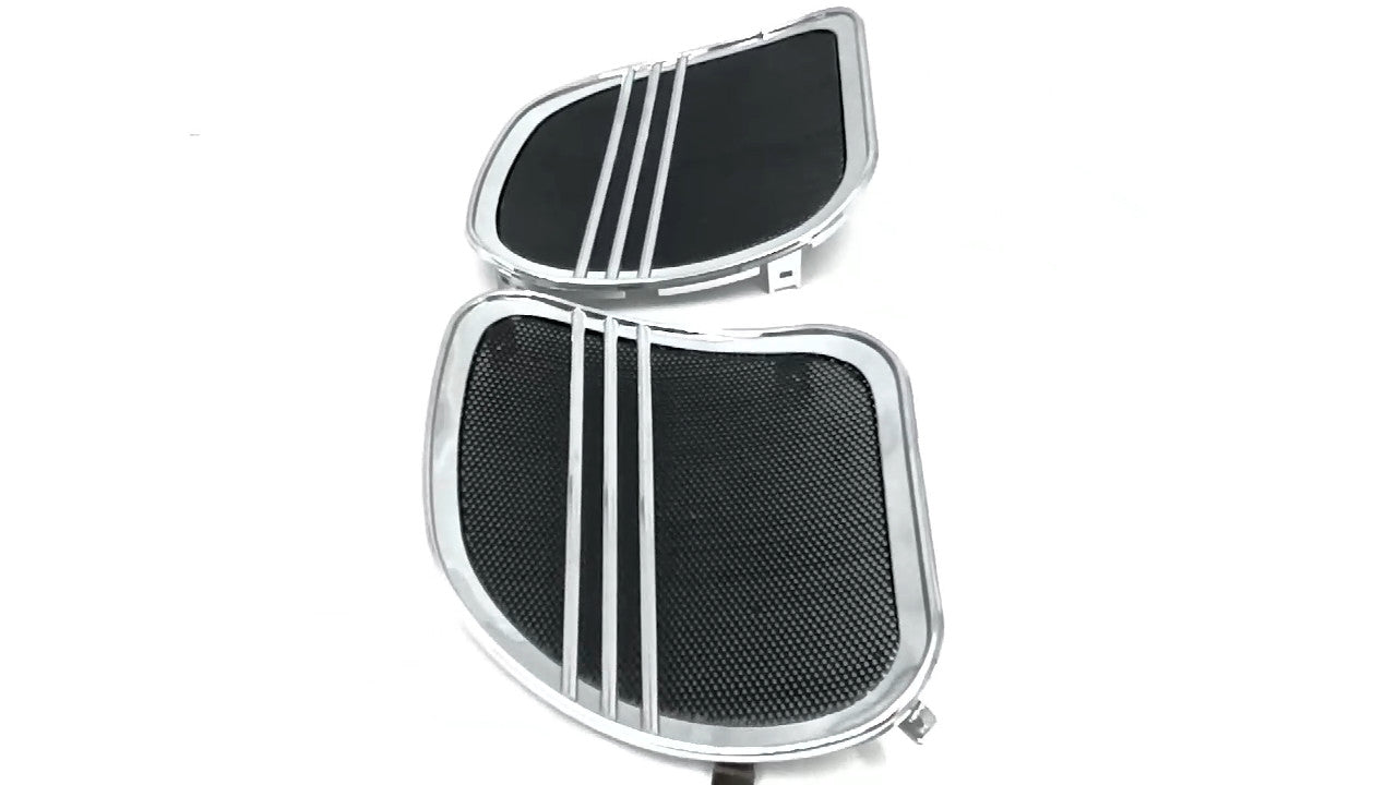Chrome Front Fairing Speaker Grille Mesh Covers Trim for Harley Road Glide 15-23