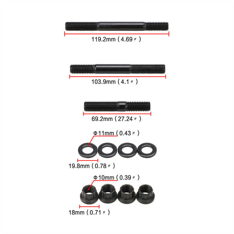 279.1001 Cylinder Gasket Head stud Bolt kit for Chevy SBC350 265 267 283 302 305 Q