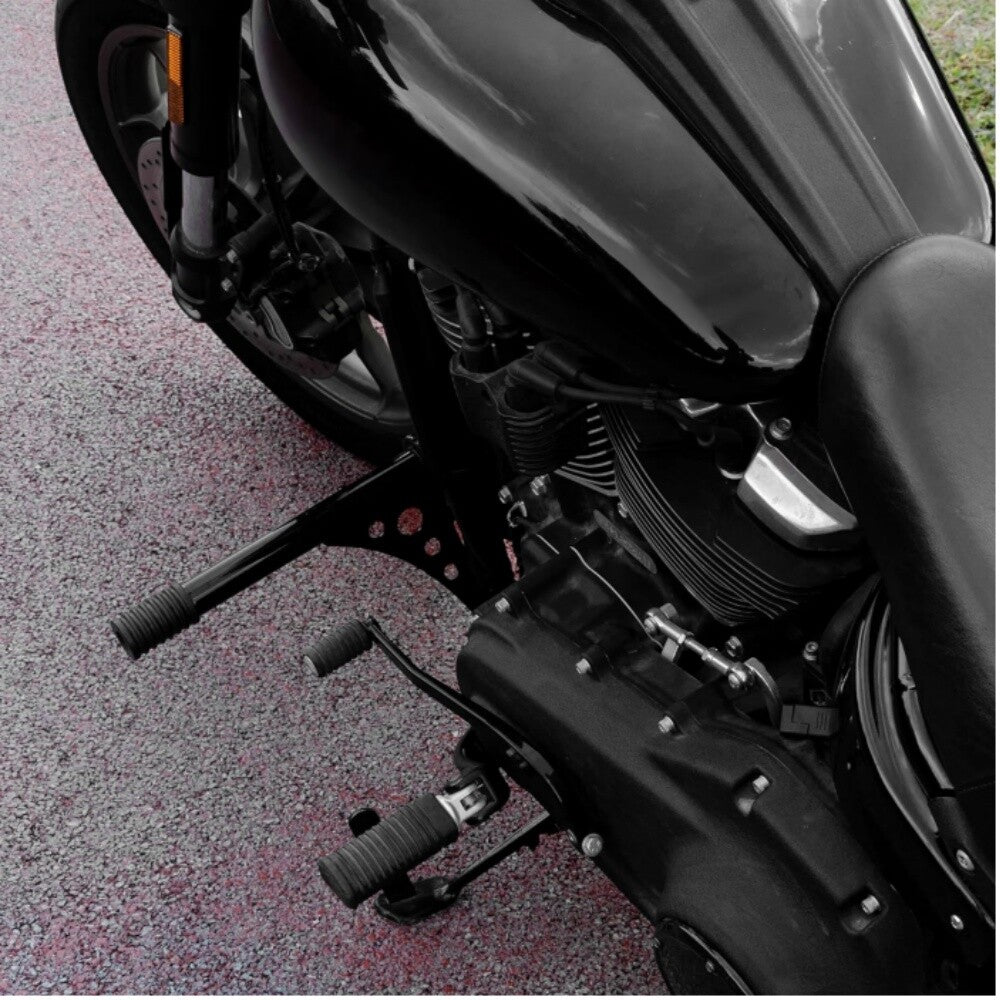 Front and rear highway engine guards and crash bars for Harley Low Rider 2018 - 2021 Black n