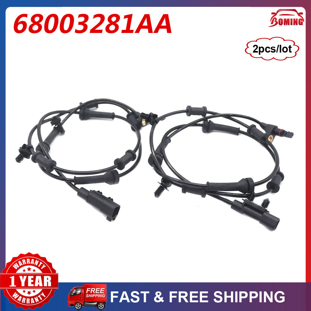 Set 2 ABS Speed Sensor for Jeep for Wrangler for Wrangler JK Front Left Right 68003281AA
