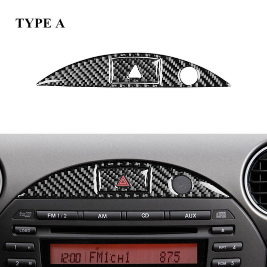 2Pcs Carbon Fiber Dashboard Air Vent Outlet Trim for Mazda 3 Axela 2014-2018 v