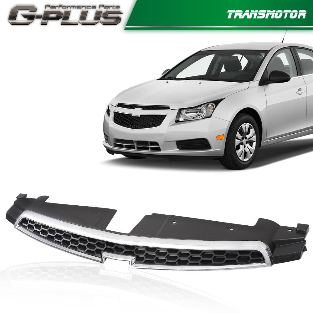 Fits 2011 - 2014 for Cruze front bumper upper grille for CHRome trim grill - v