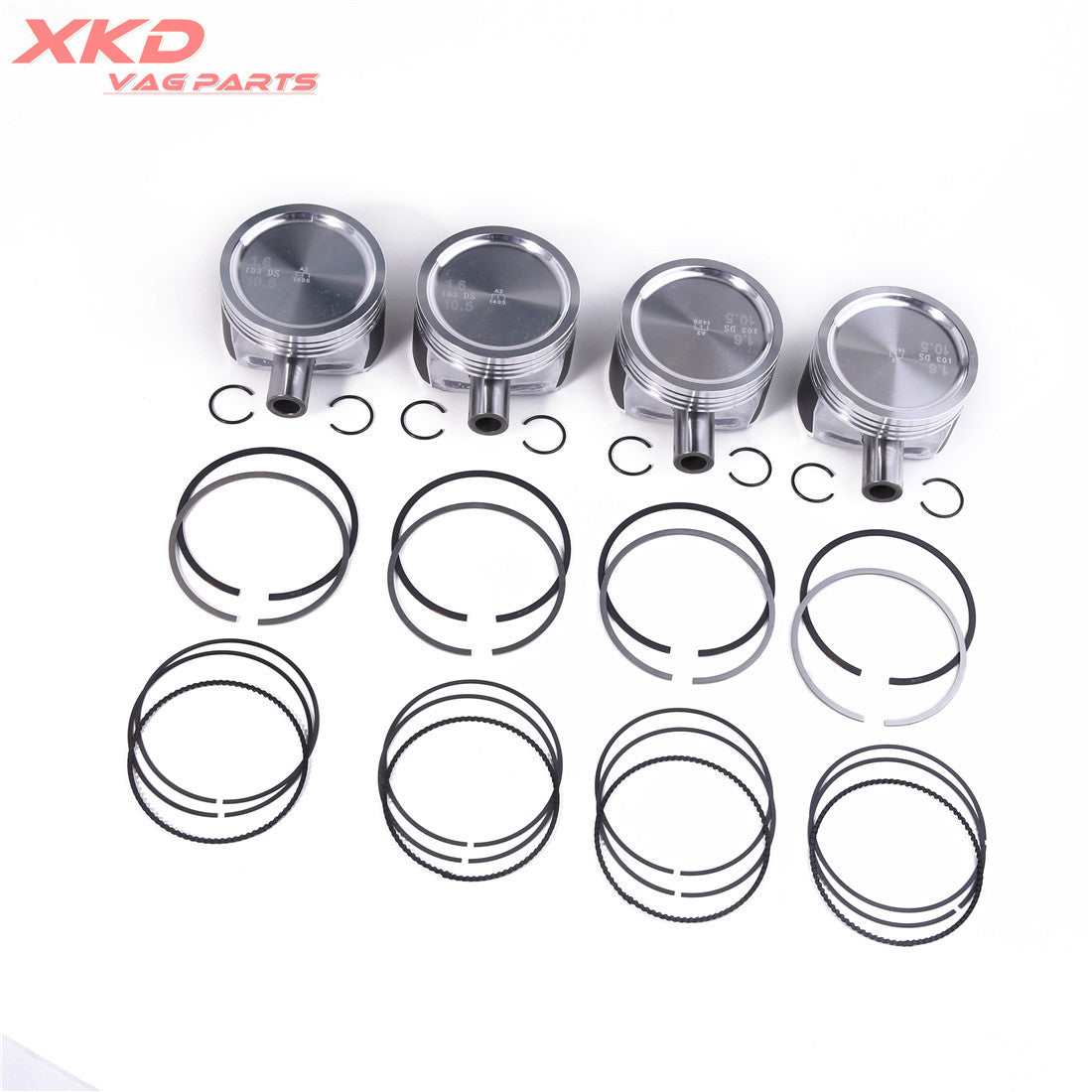 4-piece 76.5mm piston and piston ring kit for Volkswagen for Jetta 11-16 1.6L EA111 03C198151