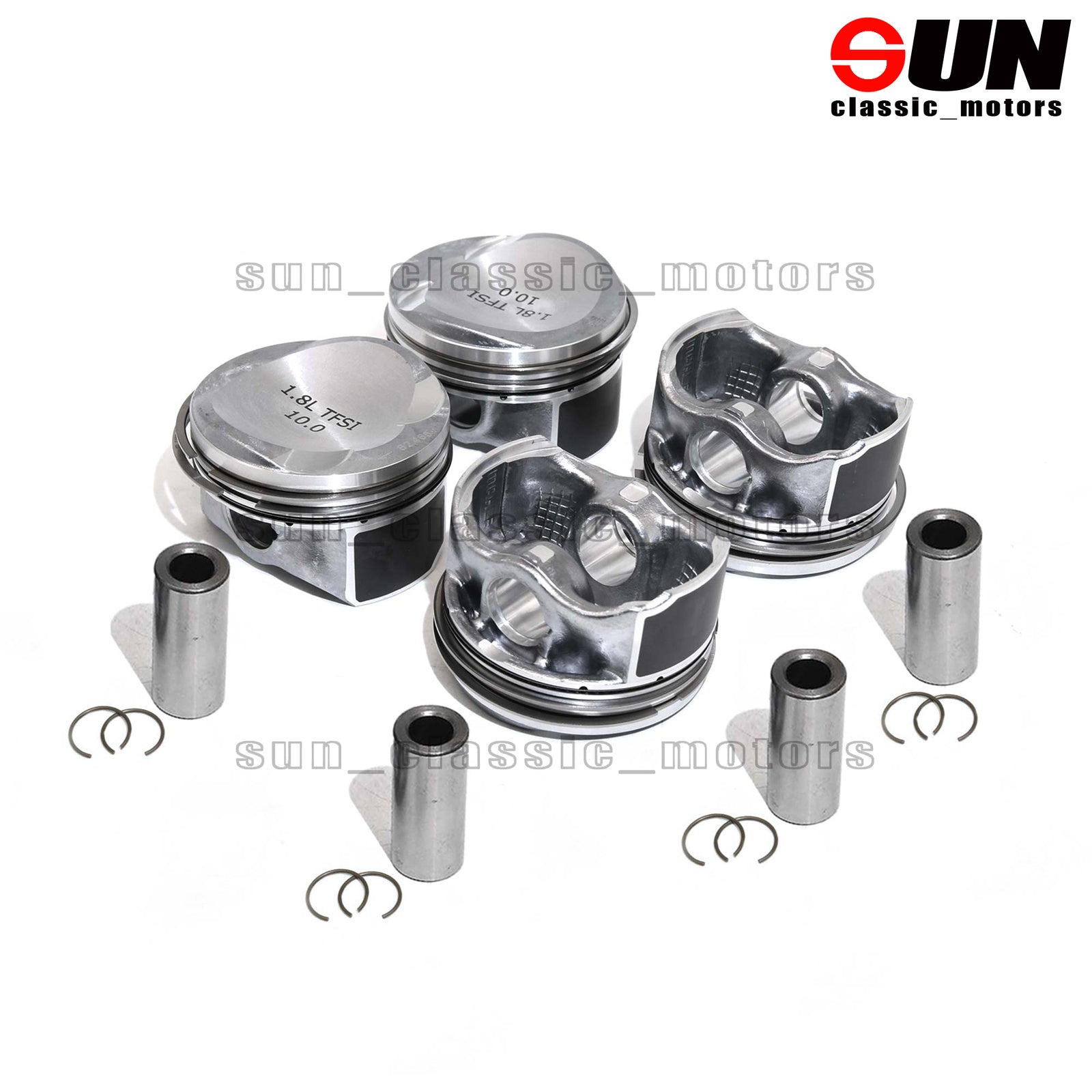 4 pistons and rings, 82.5 mm x 21 mm, suitable for Audi A3, A4, A5, TT, for Passat CC 1.8TSI.