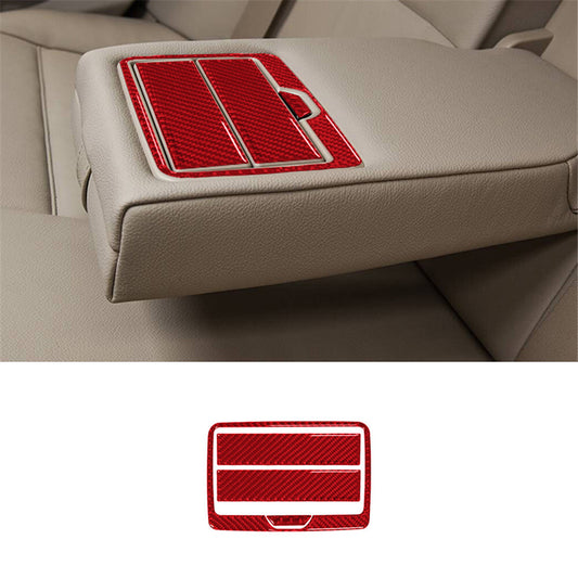Red Carbon Fiber Cup Holder Rear Trim for BMW X3 F25 X4 F26 2011-2017