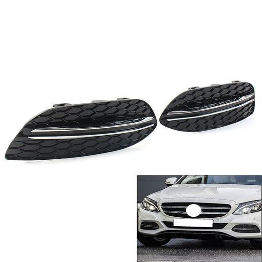 Front Bumper Fog Light Cover fit for Mercedes-Benz C Class W205 C300 2015-2018