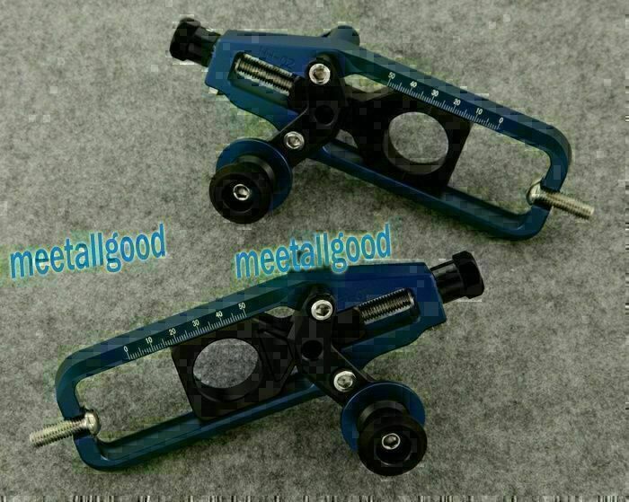 Motorcycle Chain Adjuster Tensioners for YAMAHA YZF R1 2009 2010 2011 2012 Blue
