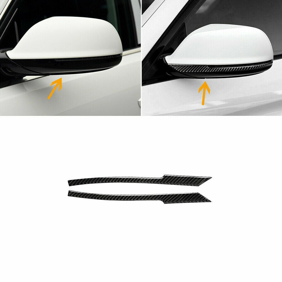 Carbon fiber side mirror stickers and protective covers for Audi Q5 (2010-18)