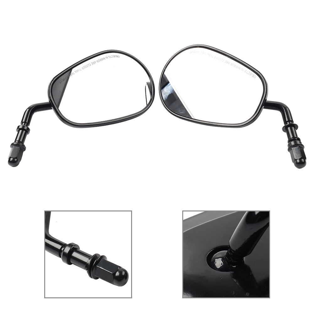 Pair Black Rear View Side Mirror for Harley Sportster XL 1200 883 Softail Q
