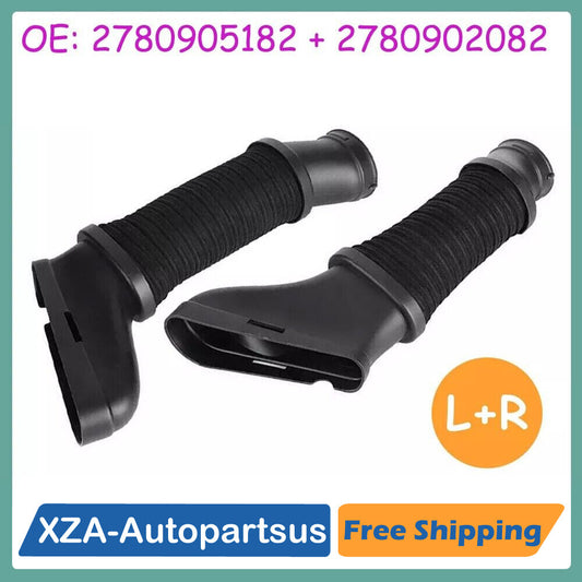 Pair Left & Right Side Intake Tube Inlet Air Pipe for Mercedes Benz W218 CLS500 Q