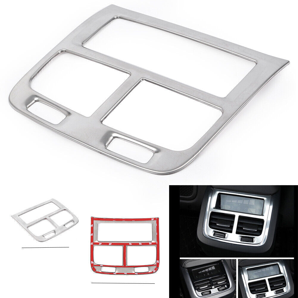 Armrest Box Rear Air Vent Outlet Cover for Volvo XC60 2018 / XC90 2015-18 Silver