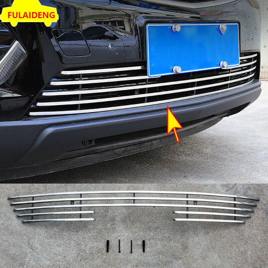 for Cadillac XT5 2016-21 Alloy Front Bumper Botton Mesh Grille Grill Strip Trims