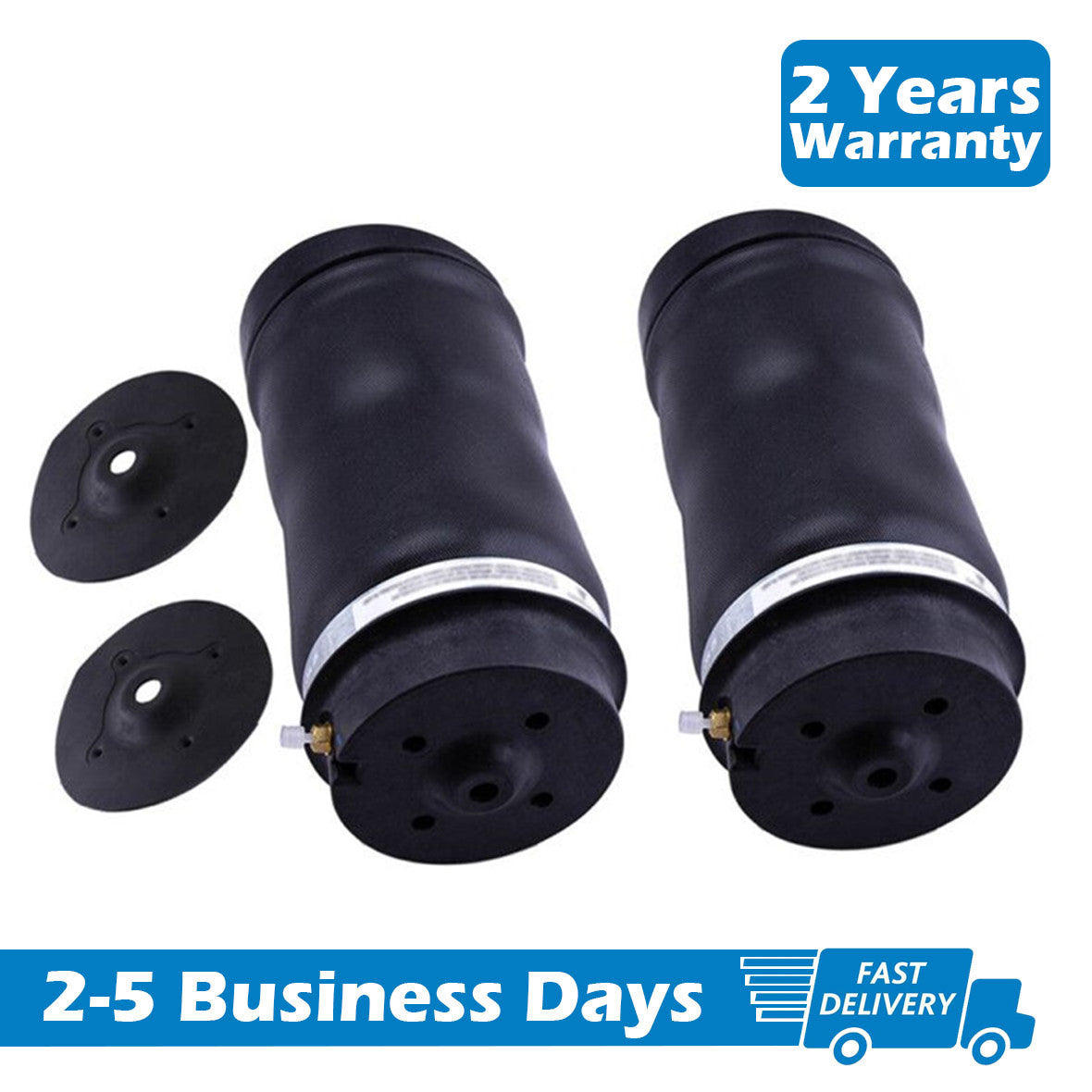 A pair of rear air suspension spring bags suitable for Mercedes W251, V251, R350, and R500 2