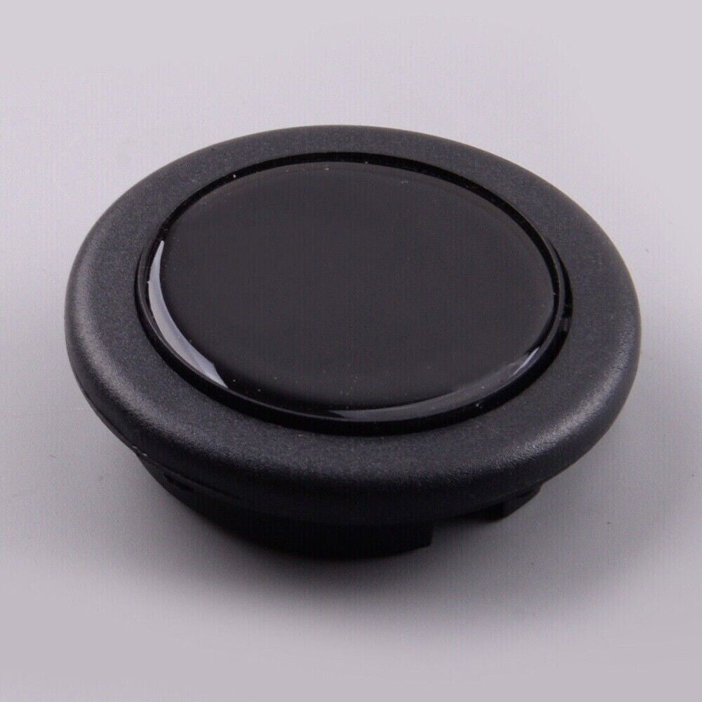 1Universal Interior Car Horn Button Steering Wheel Center Cap Black Decor Black n