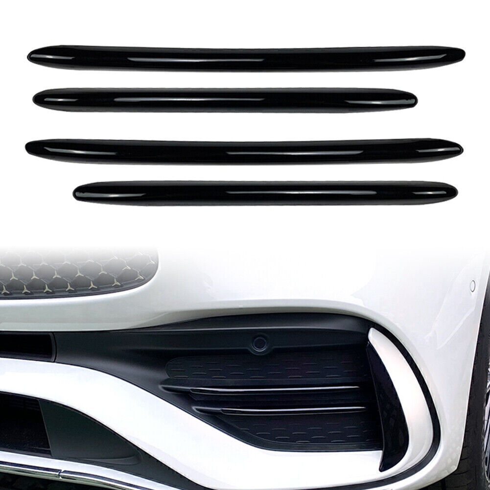 for Mercedes C-Class W206 Front Bumper Splitter Fins Body Spoiler Canards Black