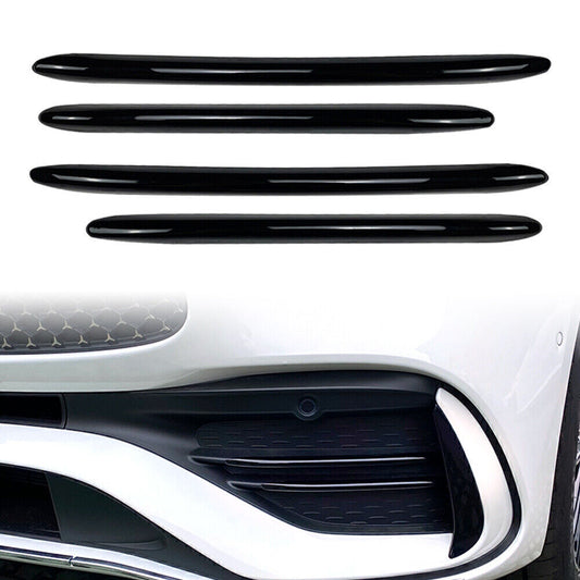 for Mercedes C-Class W206 Front Bumper Splitter Fins Body Spoiler Canards Black