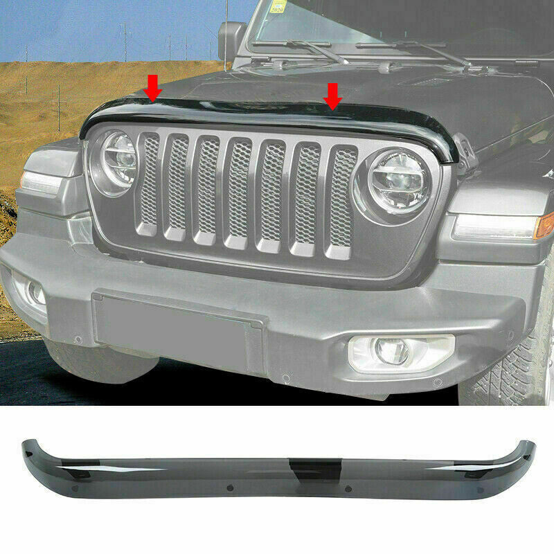 Acrylic Bonnet Guard Hood Guard Molding Cover Trim for Jeep for Wrangler JL 2018-20