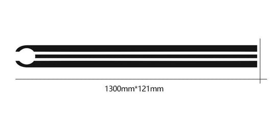 130X12.1CM Car Hood Racing Stripes Lines Decals Stickers for BMW for Mercedes for Benz